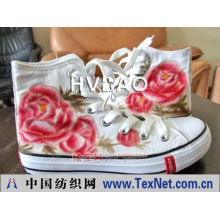 郑州市绘宝服饰有限公司 -花开富贵 品味时尚个性手绘帆布鞋